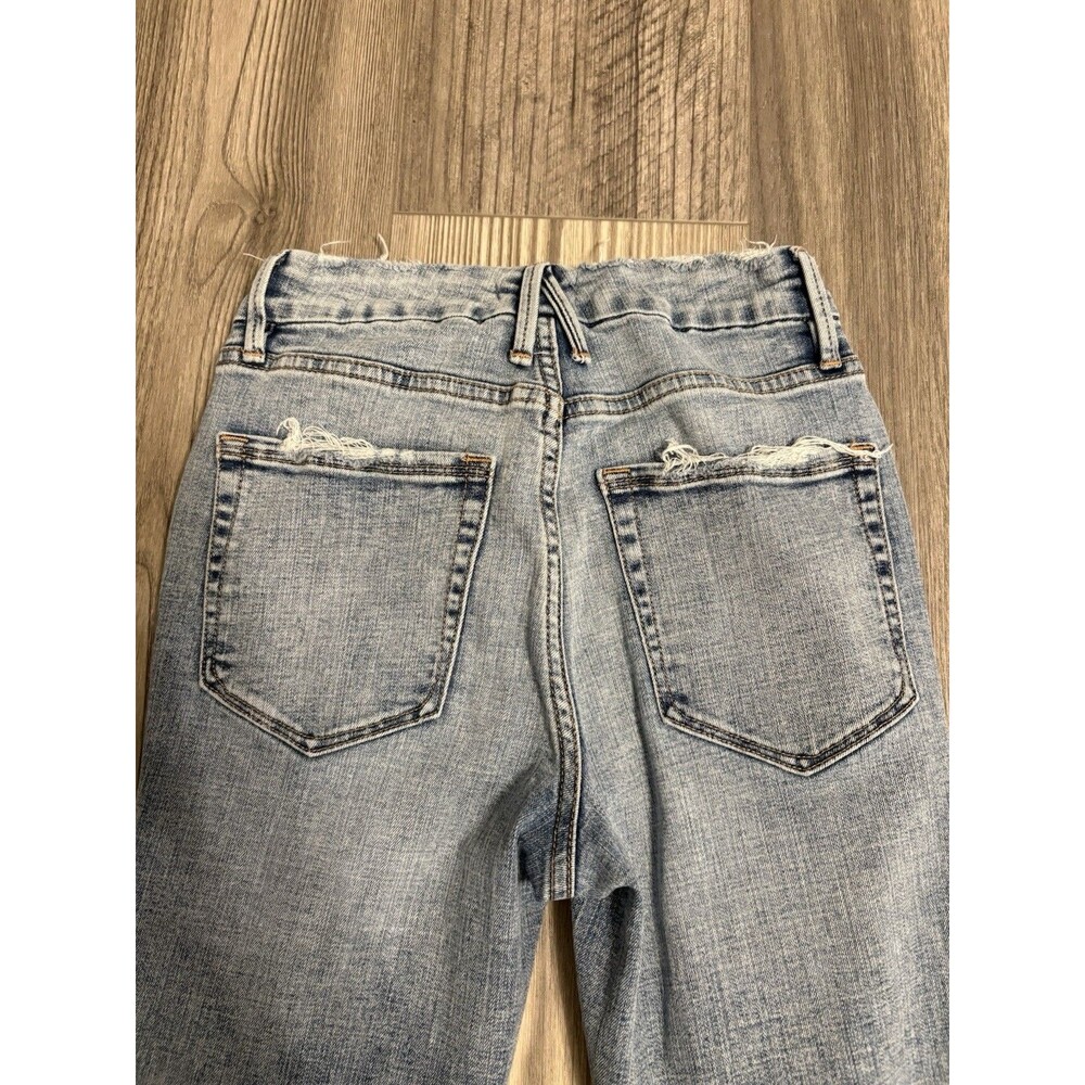 Good American Jeans Womens 2/26 Skinny High Rise Stretch Designer Frayed - Picture 8 of 8